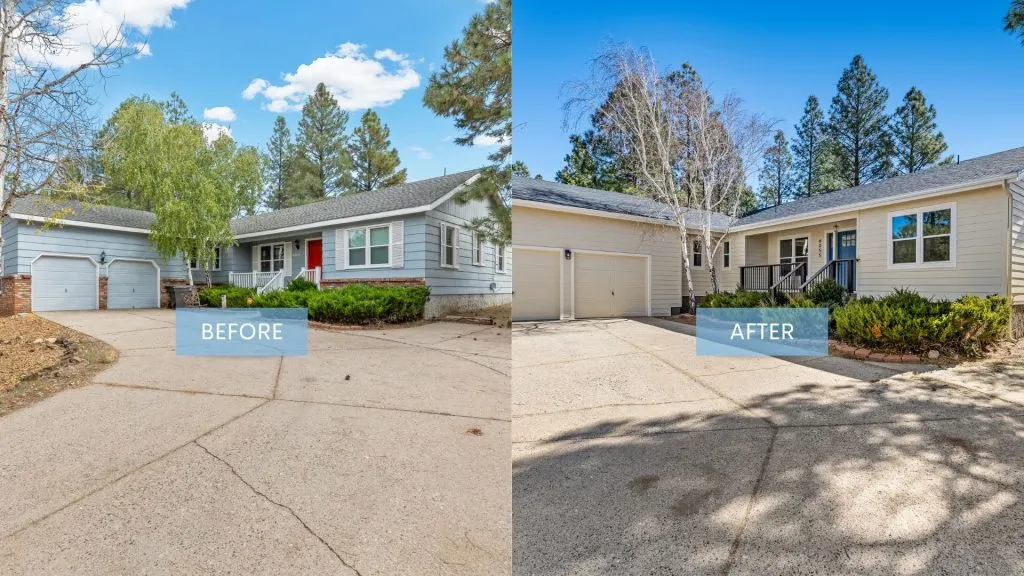 high caliber construction renovated the exterior of this home in the country club neighborhood in flagstaff az